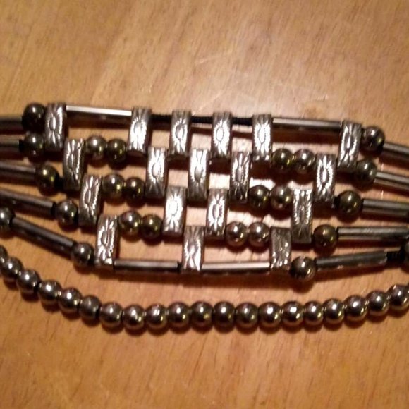 1970 silver tone and black rope belt. SHIPS FREE main image 7